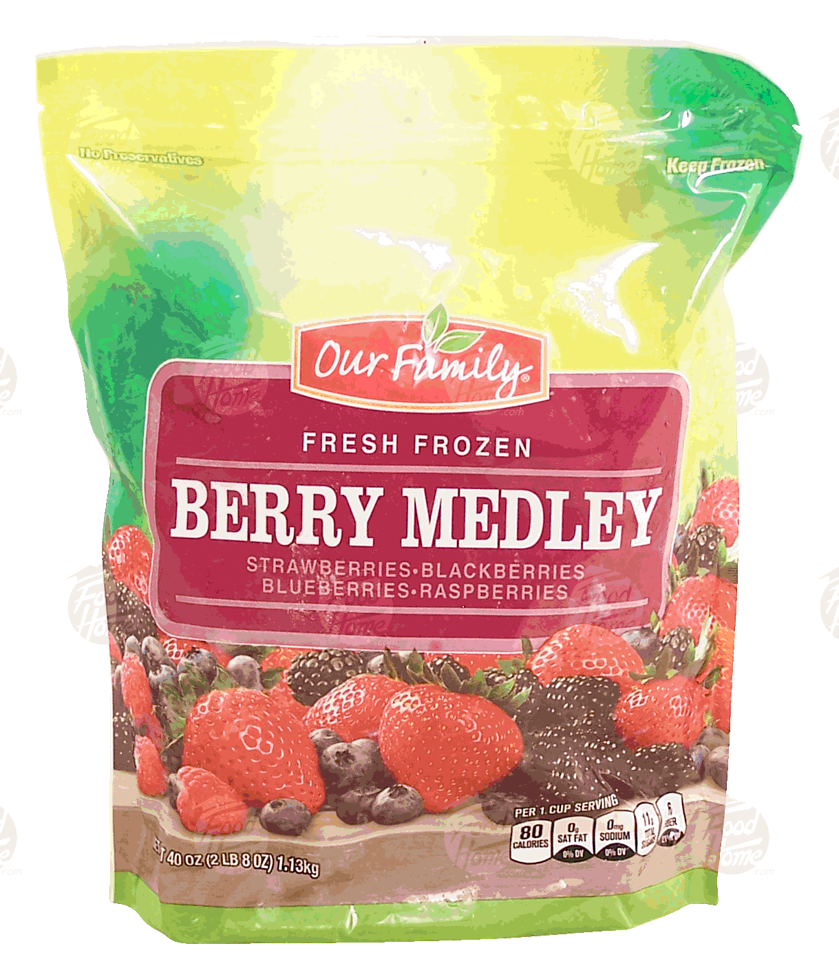 Our Family Fresh Frozen berry medley; strawberries, blackberries, blueberries, raspberries frozen fruit Full-Size Picture